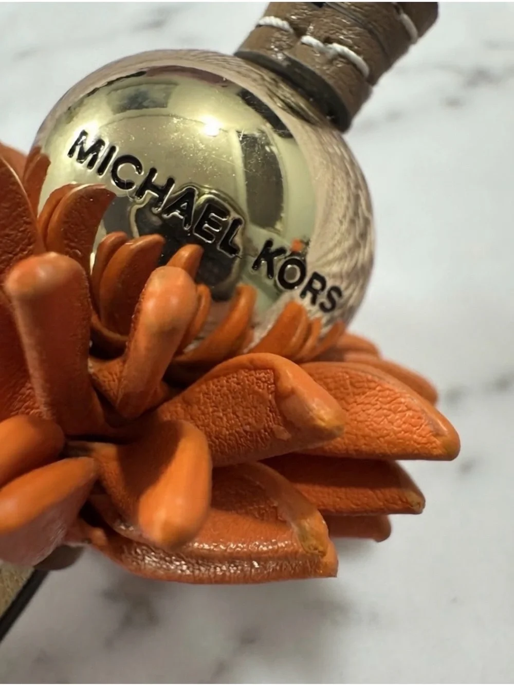 MICHAEL KORS Leather Flower Bag Charm